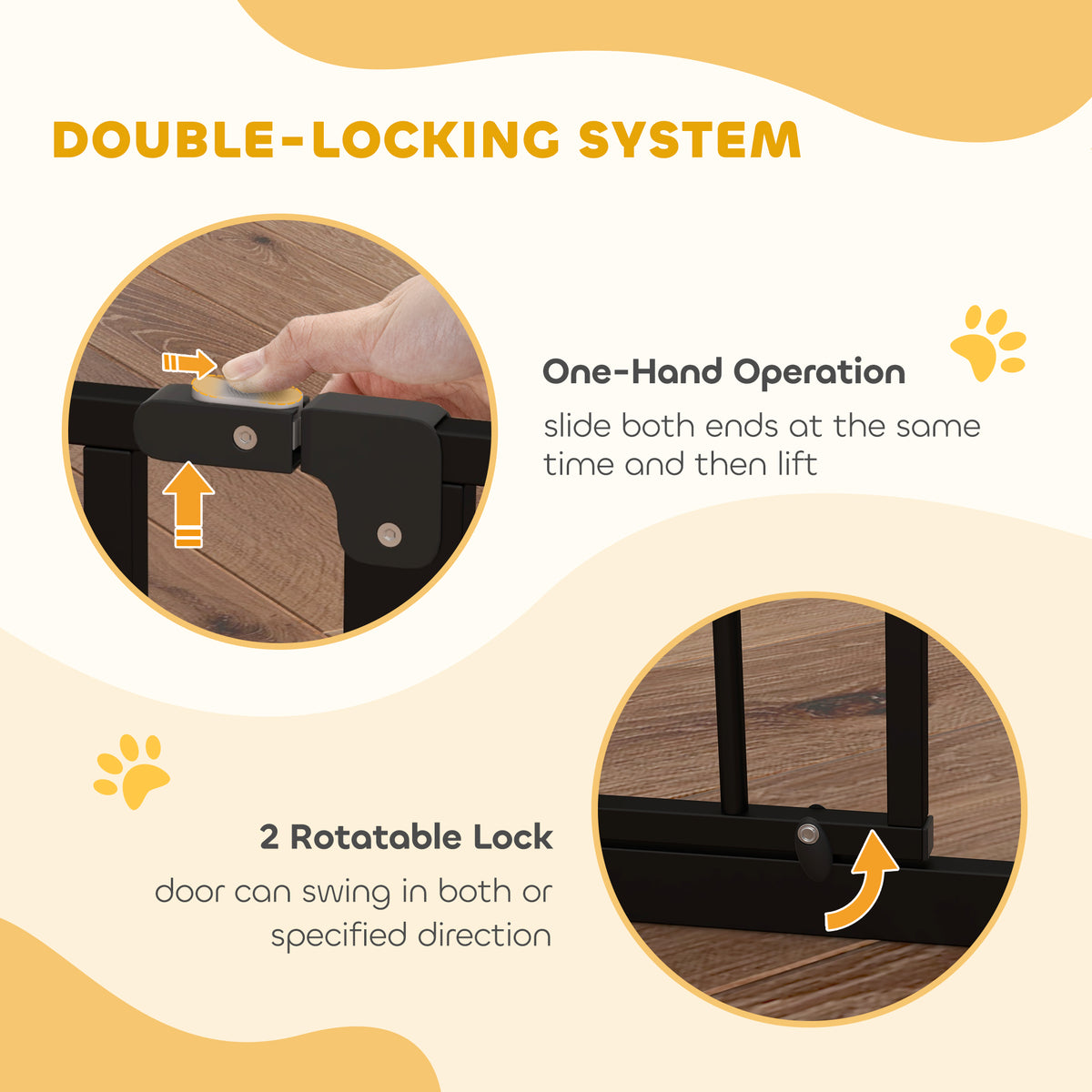 Wide pressure-fit dog safety gate in black – image 4