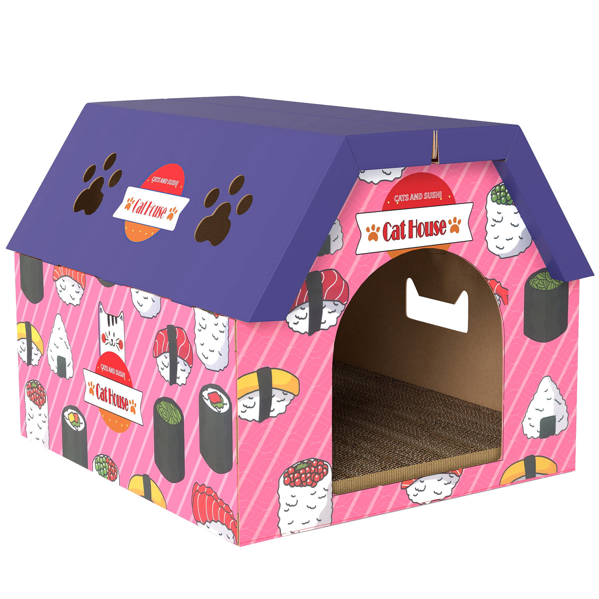 PawHut sushi-style cat house – image 2