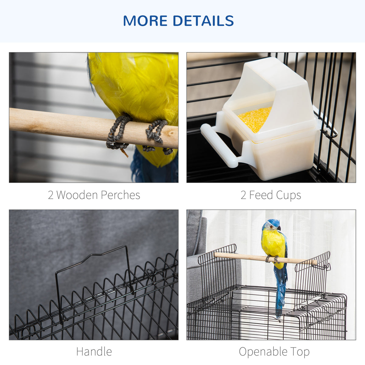 Steel bird cage with stand – image 2
