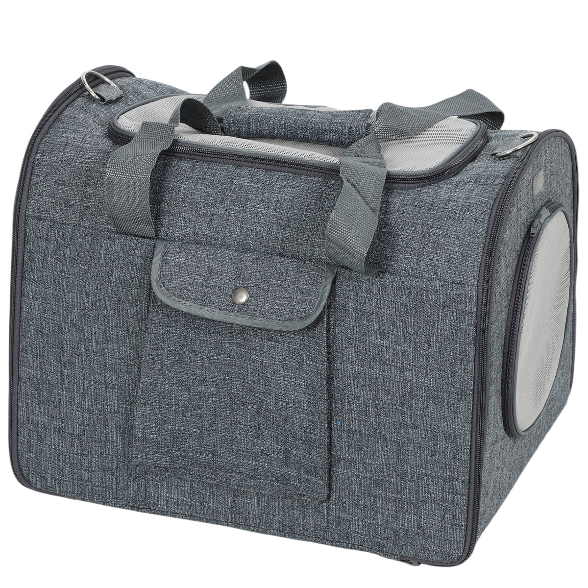 PawHut Soft Cat Carrier – Grey, 42cm – product view 1