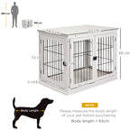 PawHut Dog Crate Side Table – White, 81cm – product view 3