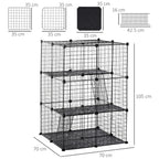 PawHut 39-Panel Small Animal Cage with Ramps – product view 3