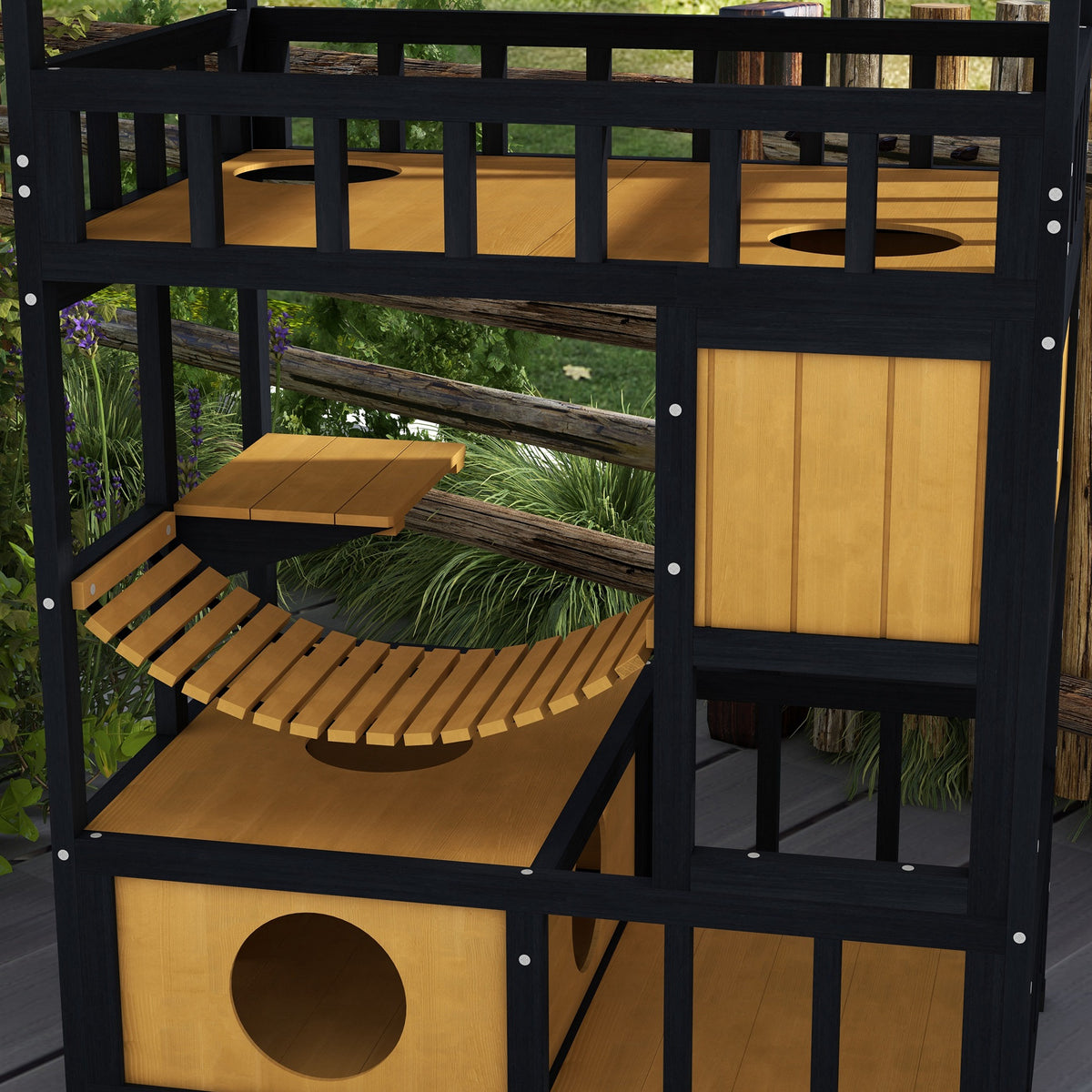 Four-tier outdoor cat house – image 1