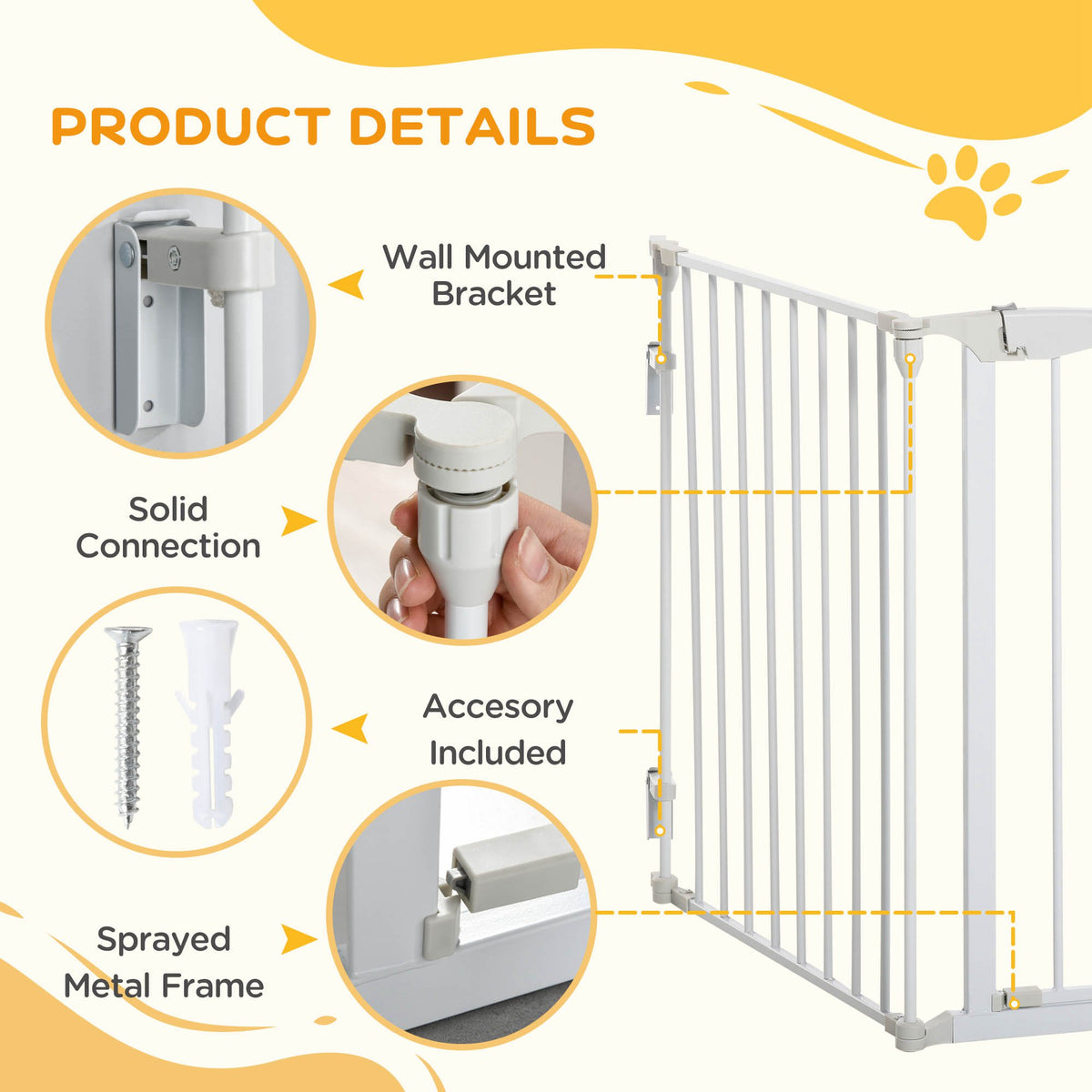 Three-panel pet safety gate – image 2