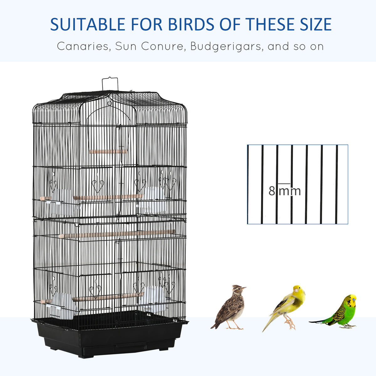 Metal bird cage with stand – image 4
