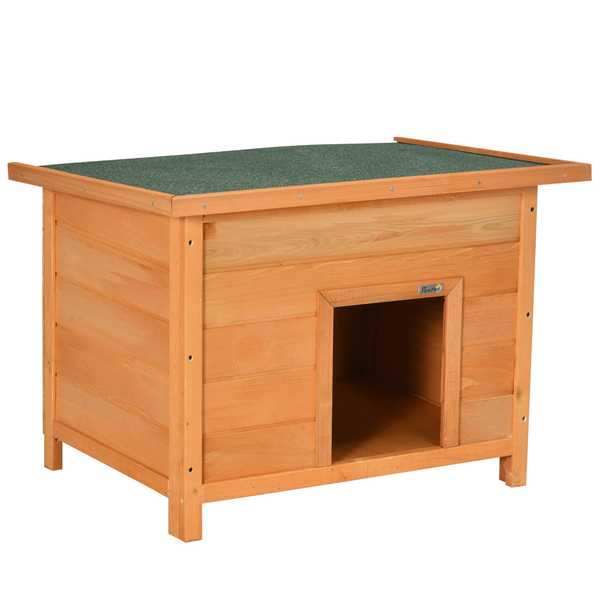 PawHut Wooden Dog Kennel with Opening Roof – 82cm – product view 1