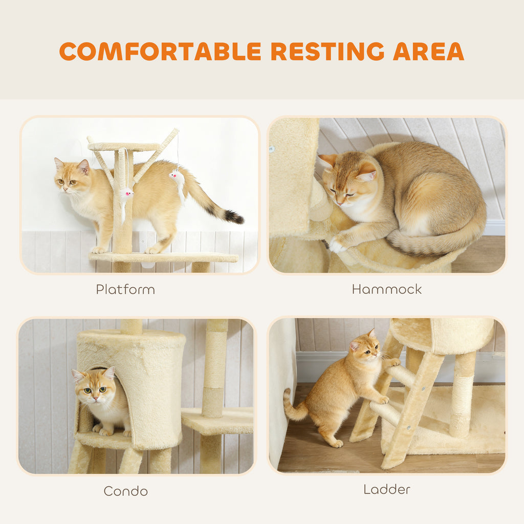 Beige multi-level cat tree – image 4