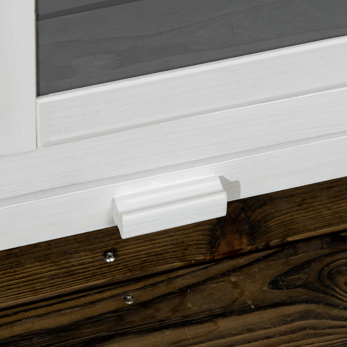 Two-tier wooden rabbit hutch – image 3