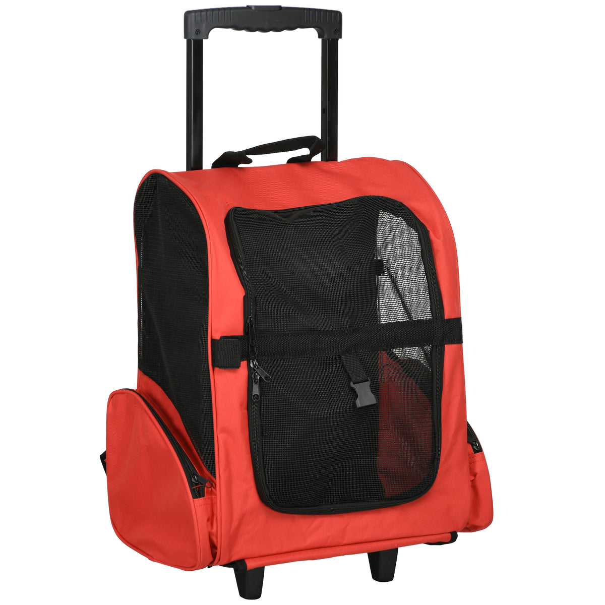 PawHut Pet Trolley Backpack Carrier – Red – product view 1