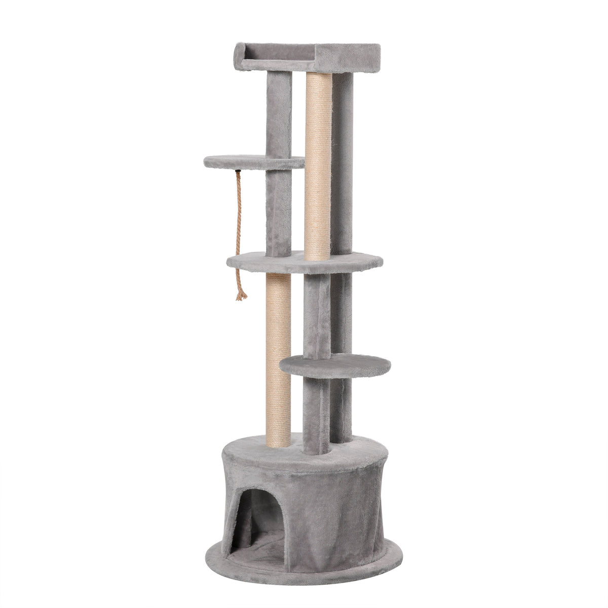 PawHut Multi-Level Cat Tree – Grey, 150cm – product view 1