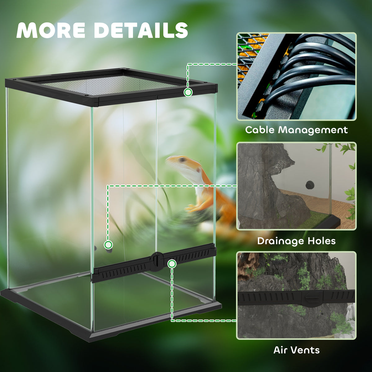 Ventilated reptile vivarium 40L – image 4