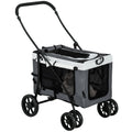 PawHut Dog Stroller with Detachable Carrier – Grey – product view 1