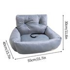 Soft Pet Car Seat Bed – Grey, 55 × 40 × 30cm – product view 6
