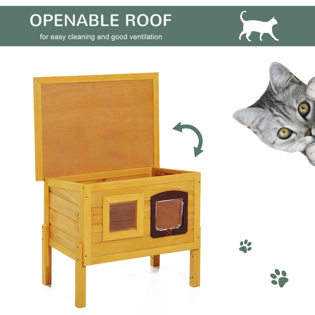 Outdoor wooden cat house – image 4