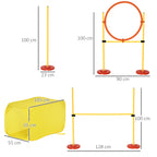 PawHut Dog Agility Set with Tunnel & Jumping Hoop – product view 3