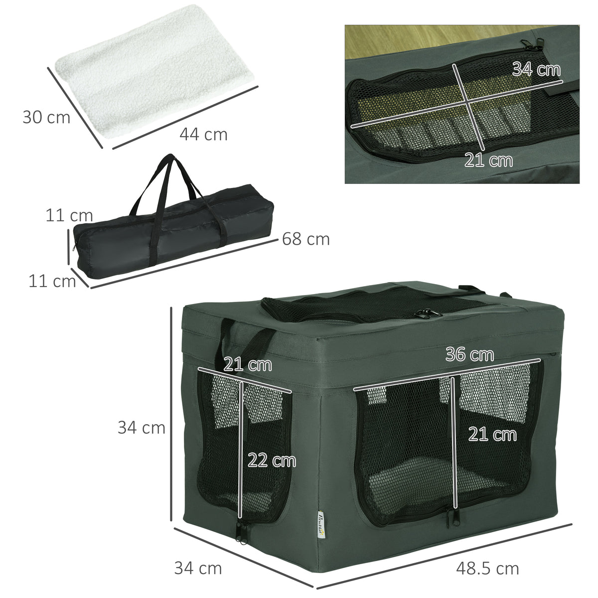 PawHut fabric pet carrier – image 3