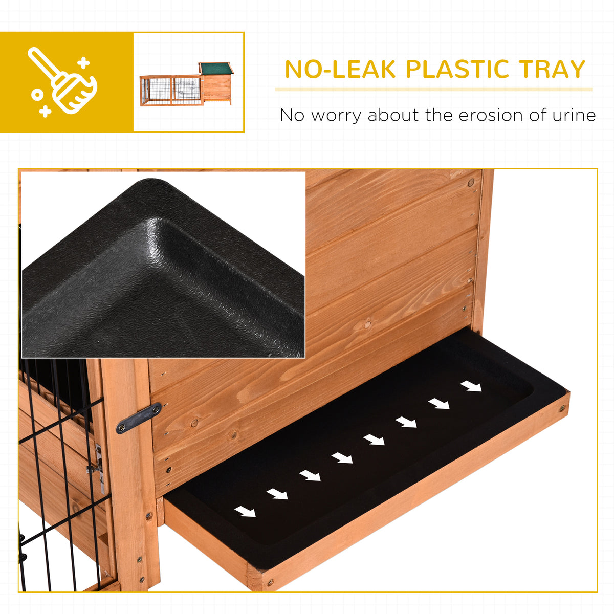 Rabbit hutch with run – image 3