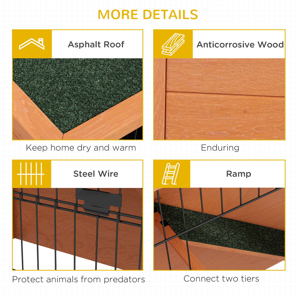 Two-tier wooden rabbit hutch – image 2