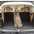 PawHut Adjustable Dog Car Barrier – Black – product view 2