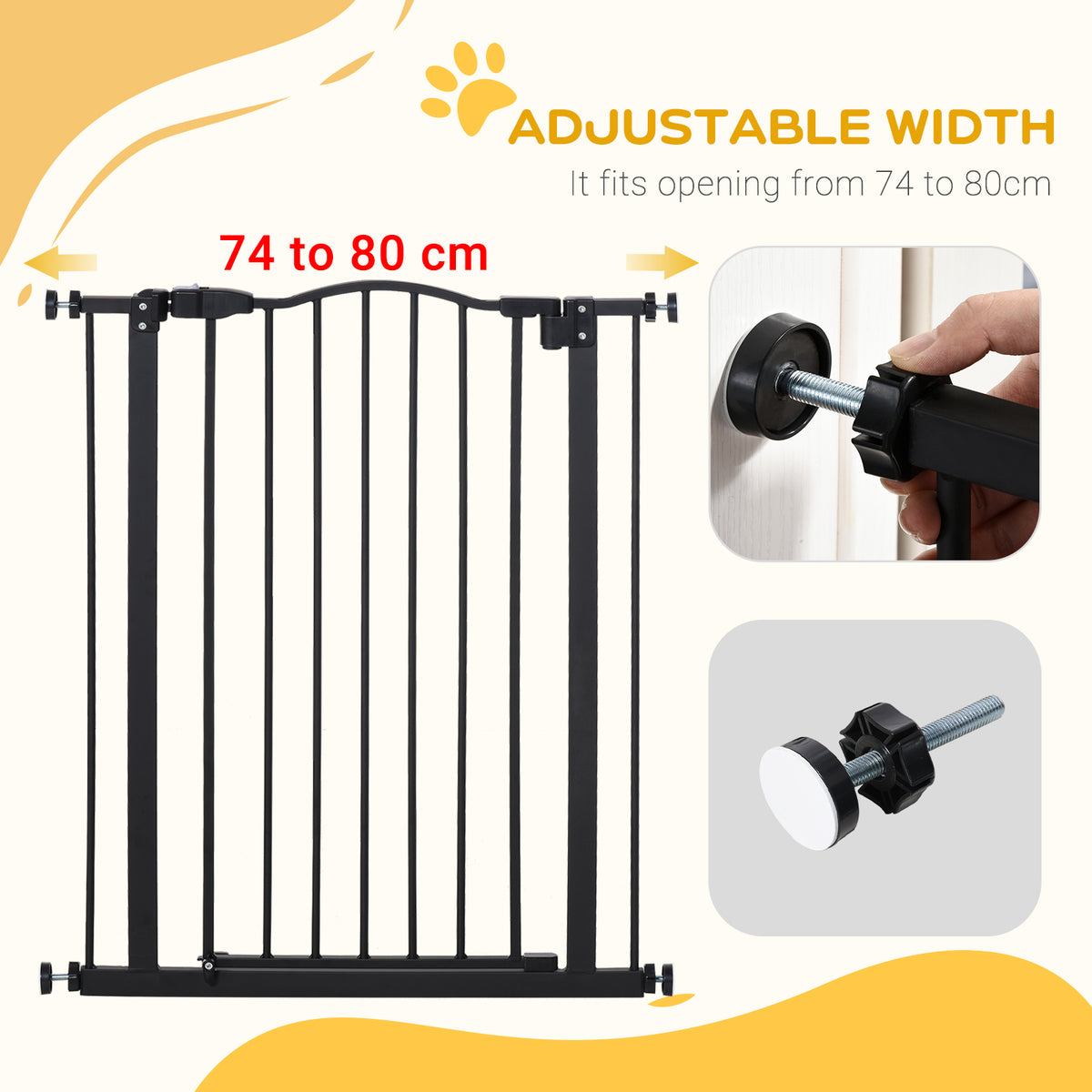 Pressure-fit auto-close dog gate – image 2