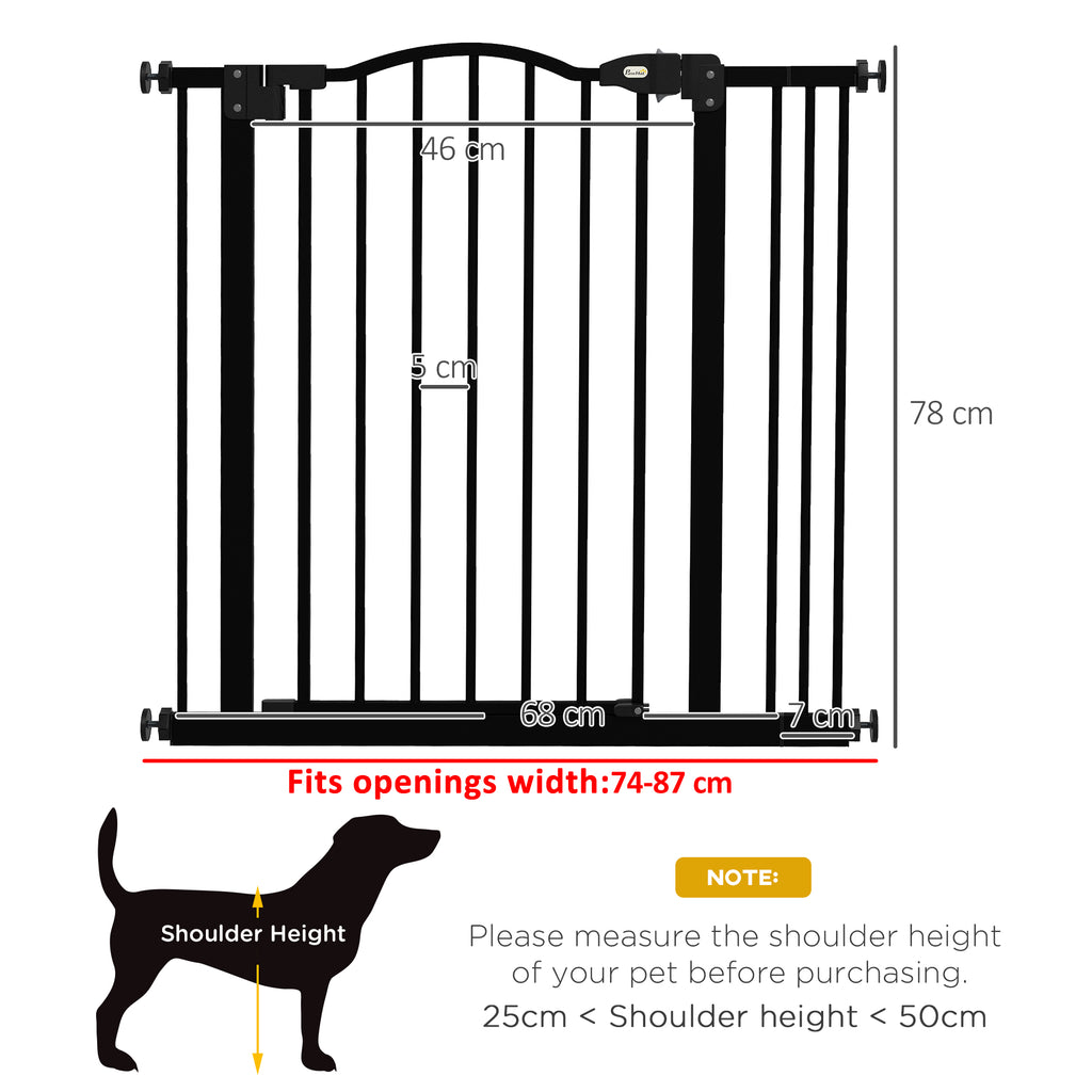 Auto-close metal pet gate – black – image 4