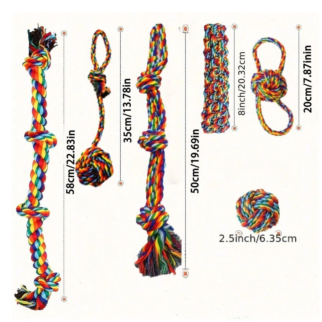Braided cotton rope dog toys – image 3