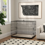Folding two-door dog crate – image 1