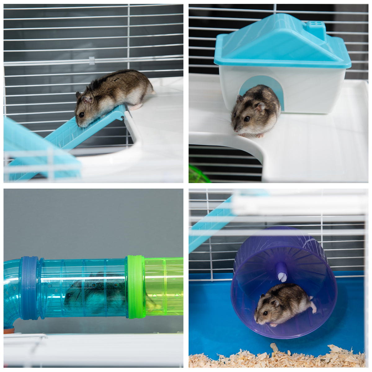 Blue five-tier hamster cage – image 1