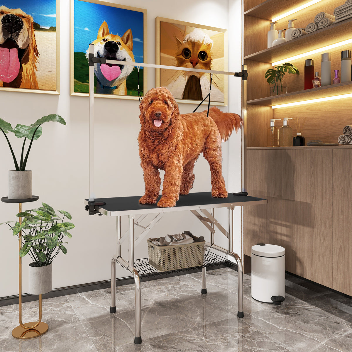 PawHut Folding Dog Grooming Table – 107cm – product view 2