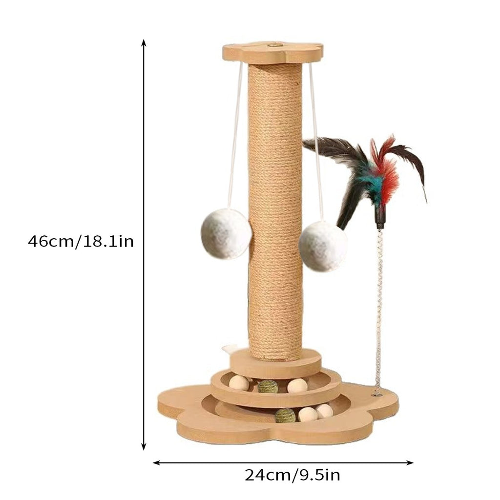Cat Scratching Post with Ball Track – 46cm – product view 6