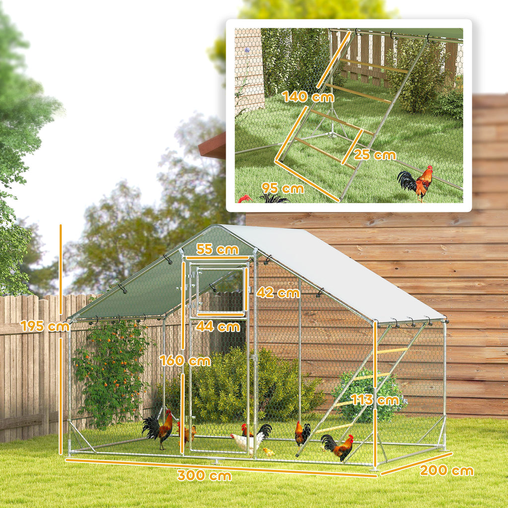 Walk-in chicken run with feeder – image 5