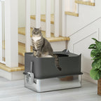 Stainless steel cat litter box – image 1