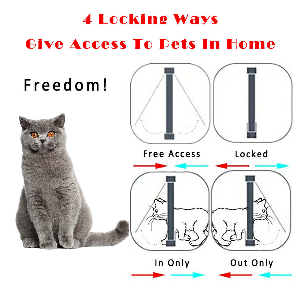 Four-Way Locking Pet Door – White – product view 2