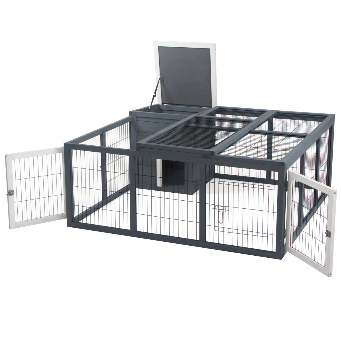 Rabbit hutch with opening top – image 2