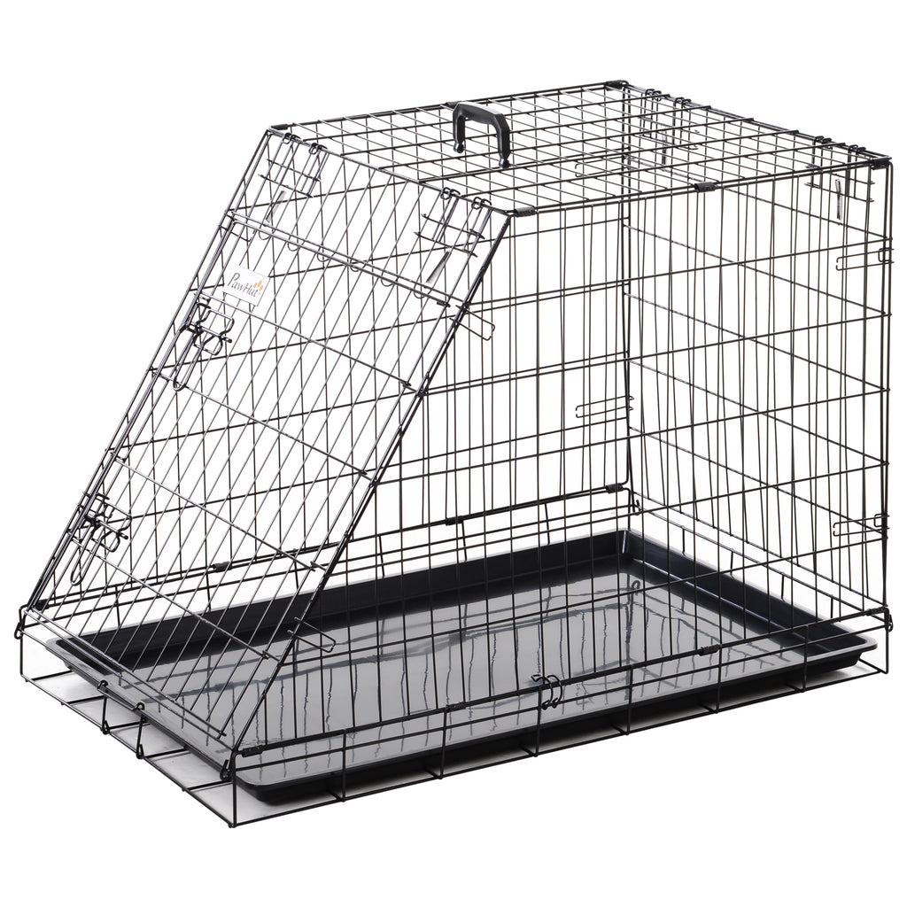 PawHut Folding Trapeze Dog Crate – 93cm – product view 1