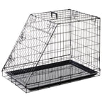 PawHut Folding Trapeze Dog Crate – 93cm – product view 1