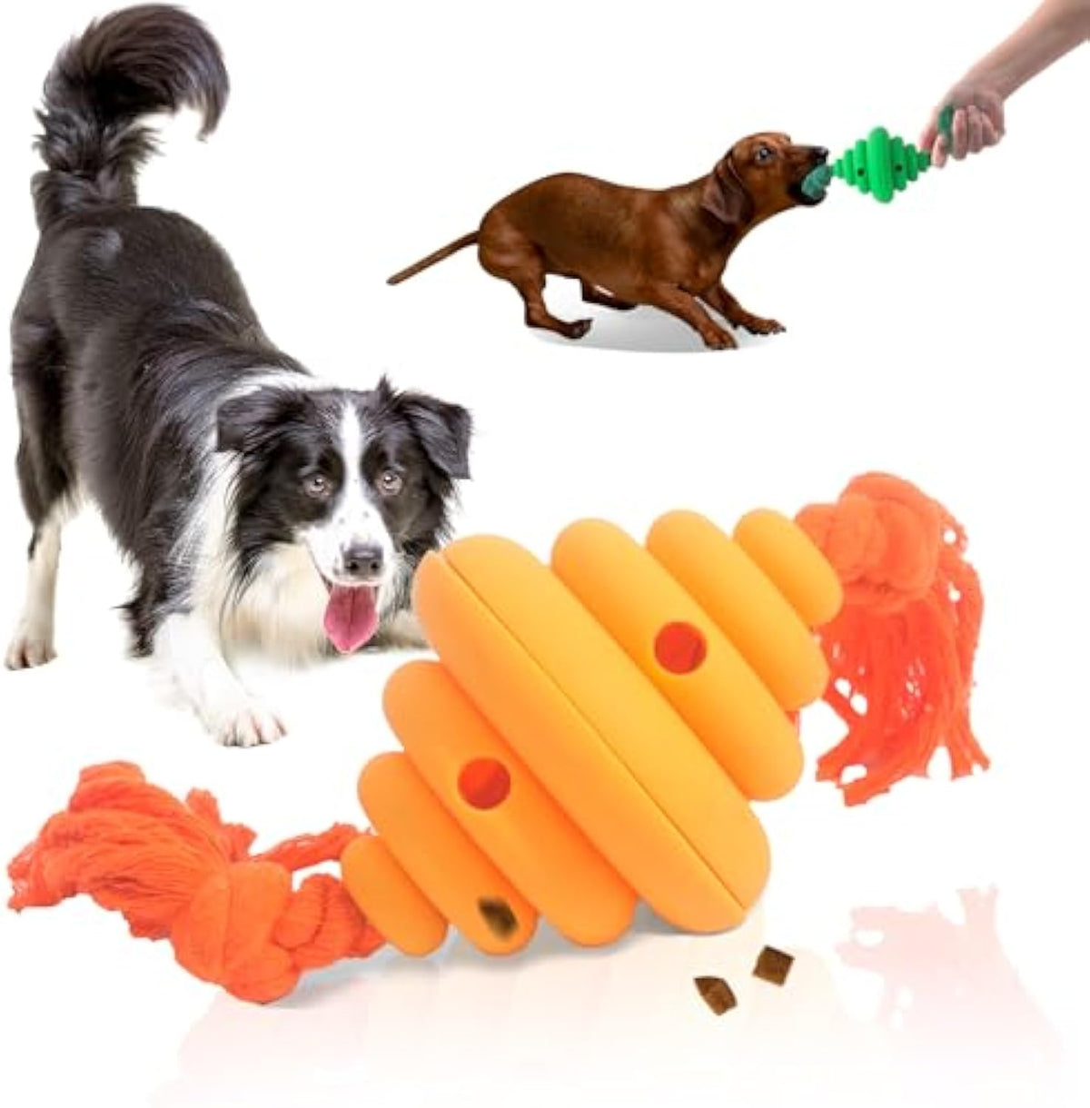 Interactive rope ball dog toy