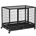PawHut Heavy-Duty Dog Crate on Wheels – 109cm – product view 1