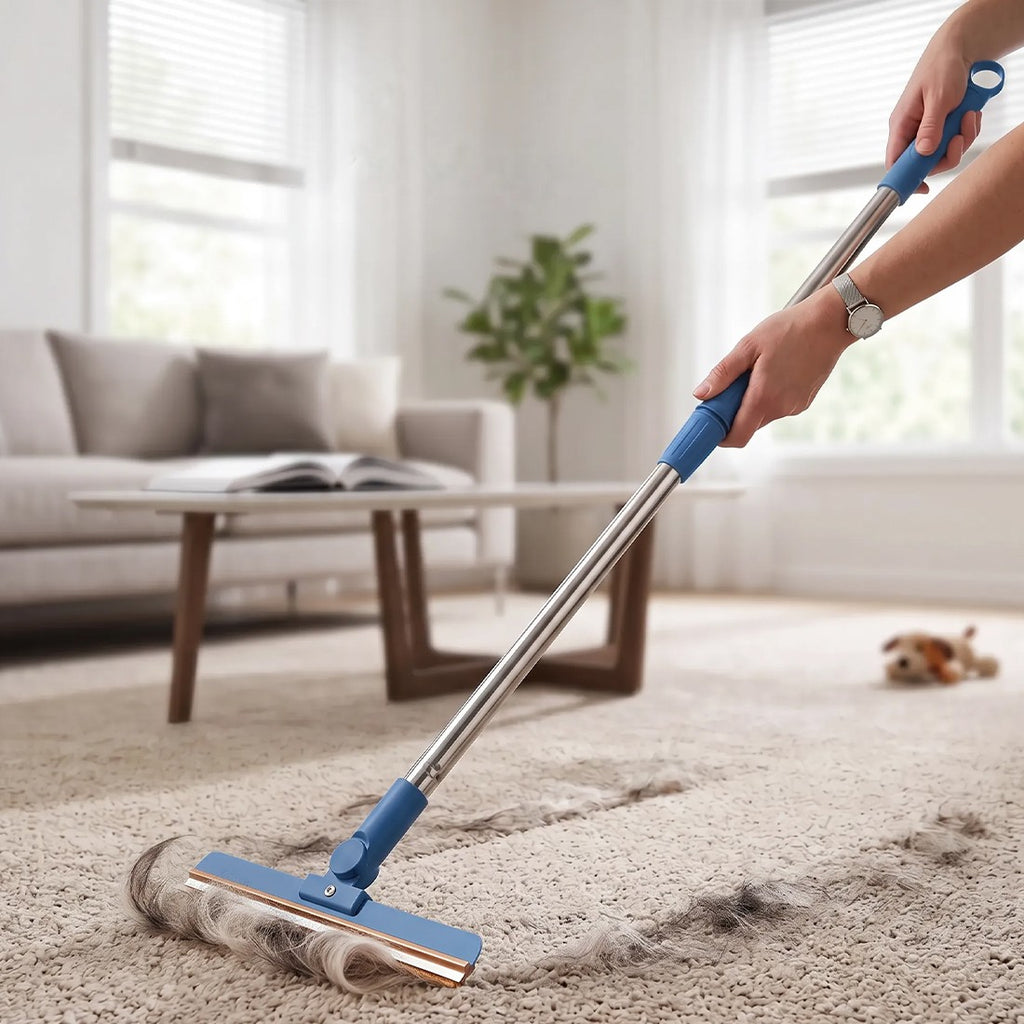 Pet Hair Rubber Broom with Adjustable Handle – product view 4