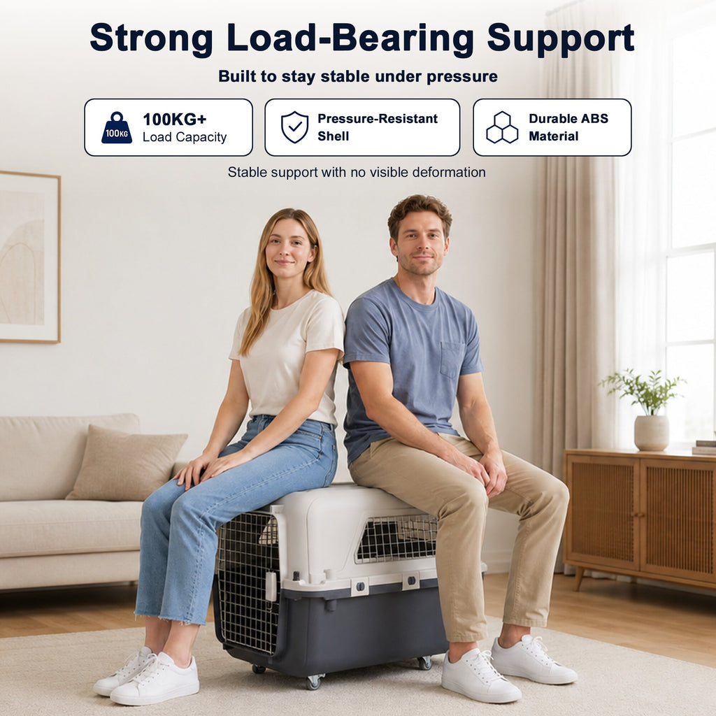 Pet travel crate with wheels – image 3