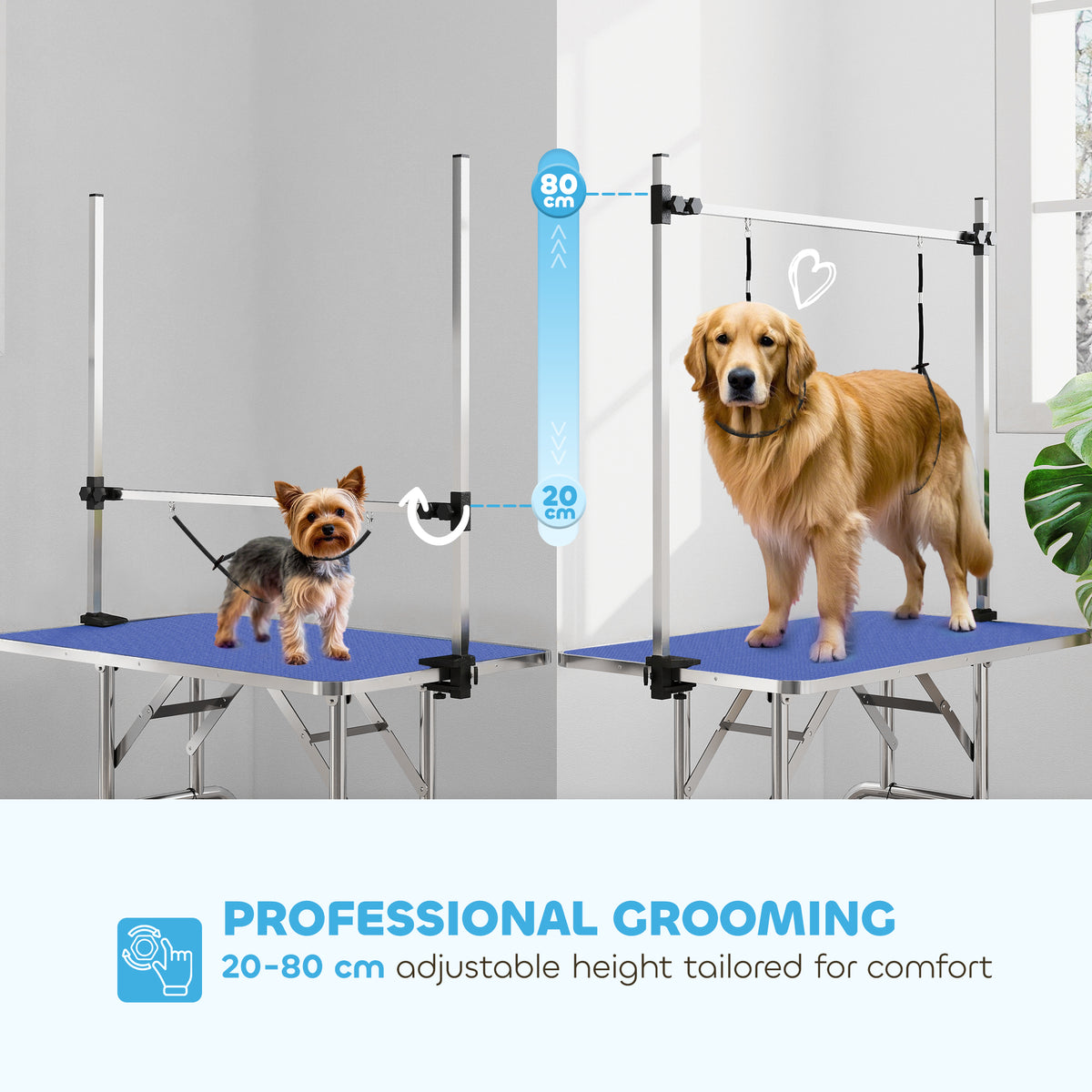 Dog grooming table, blue – image 1