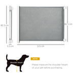 PawHut Retractable Pet Gate – Grey, 115cm – product view 3