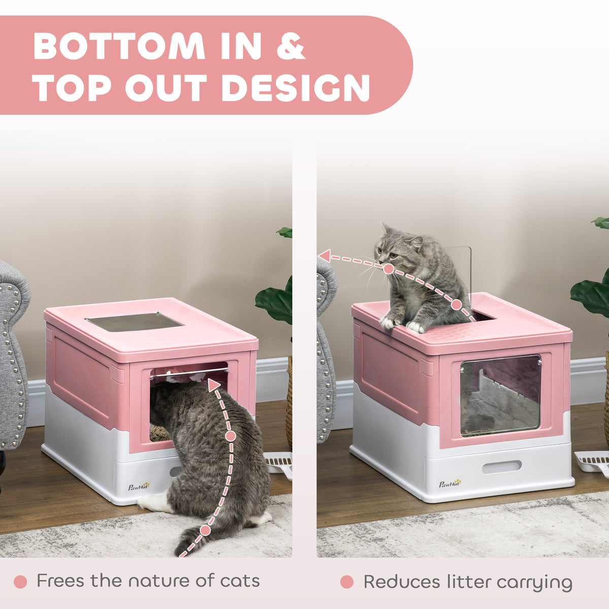 Hooded cat litter box – image 4