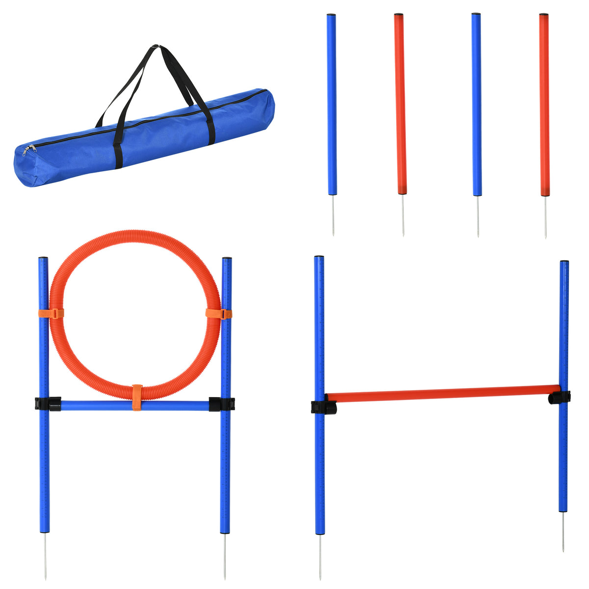 PawHut Dog Agility Set – Jump, Hoop & Poles – product view 1