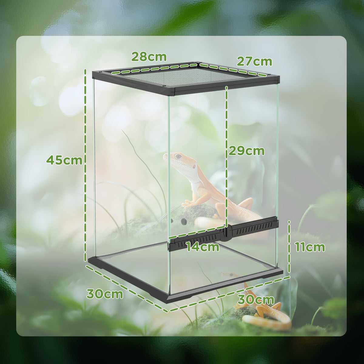 Ventilated reptile vivarium 40L – image 1