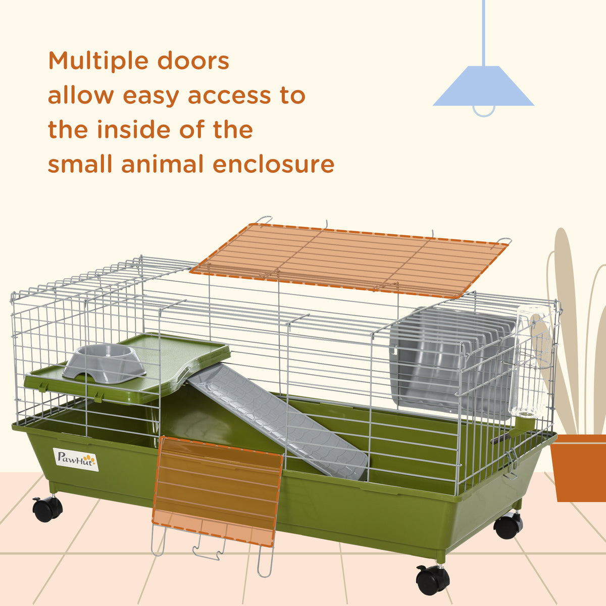 Wheeled small animal cage – image 2