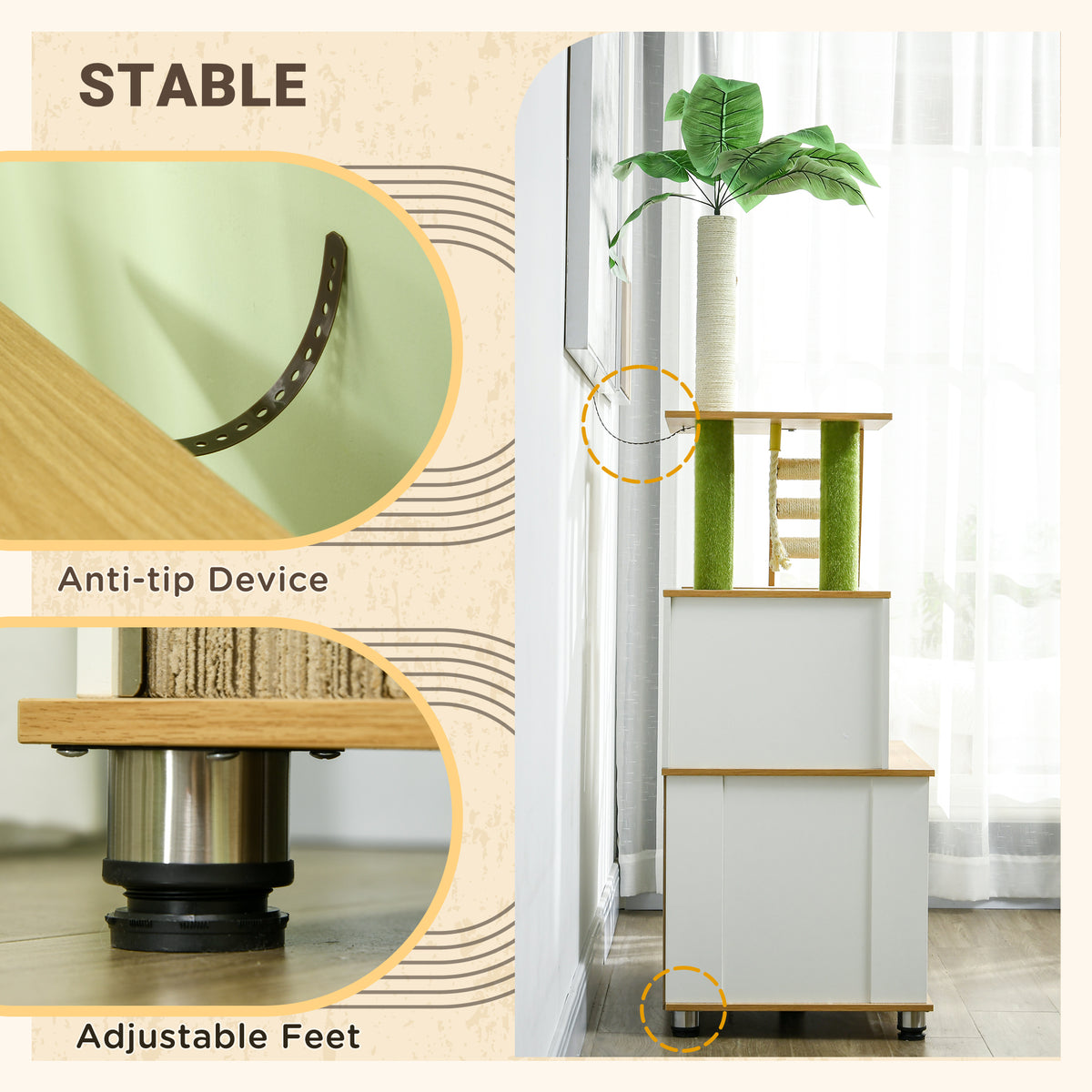 Cat tree and litter box cabinet – image 2