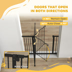 PawHut Pet Gate with 14cm Extension – Black – product view 5