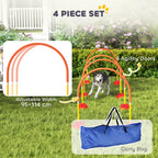 PawHut Four Adjustable Dog Agility Doors – product view 4