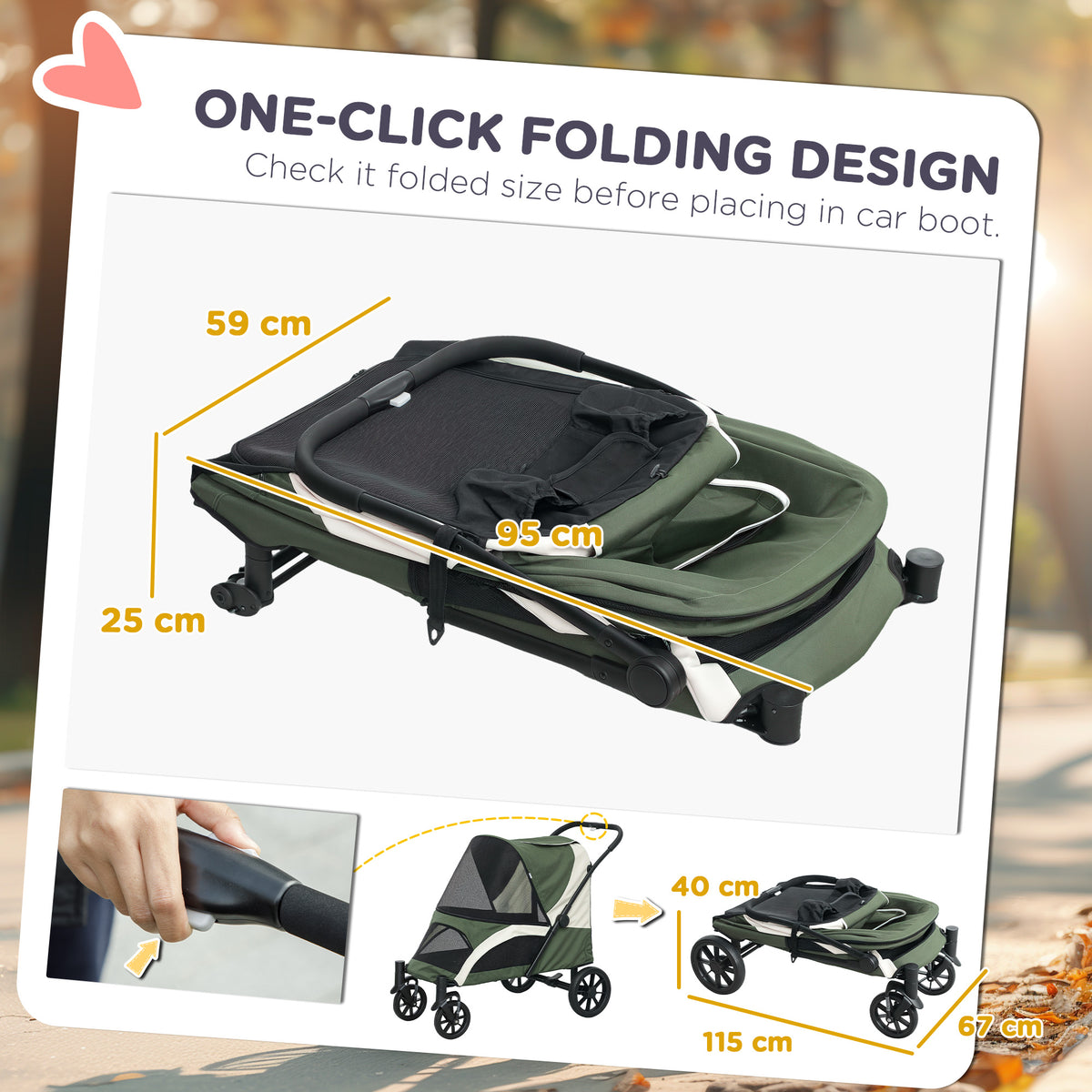 Folding dog stroller – image 4